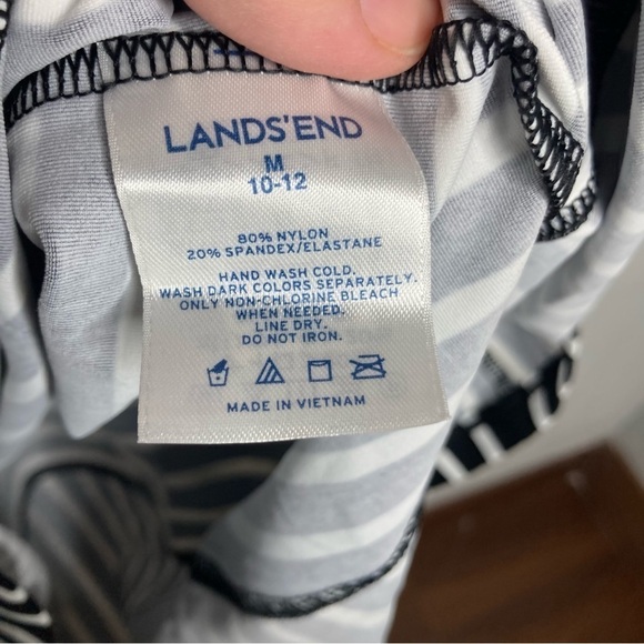 Lands End casual dress size medium black & white - Picture 4 of 6